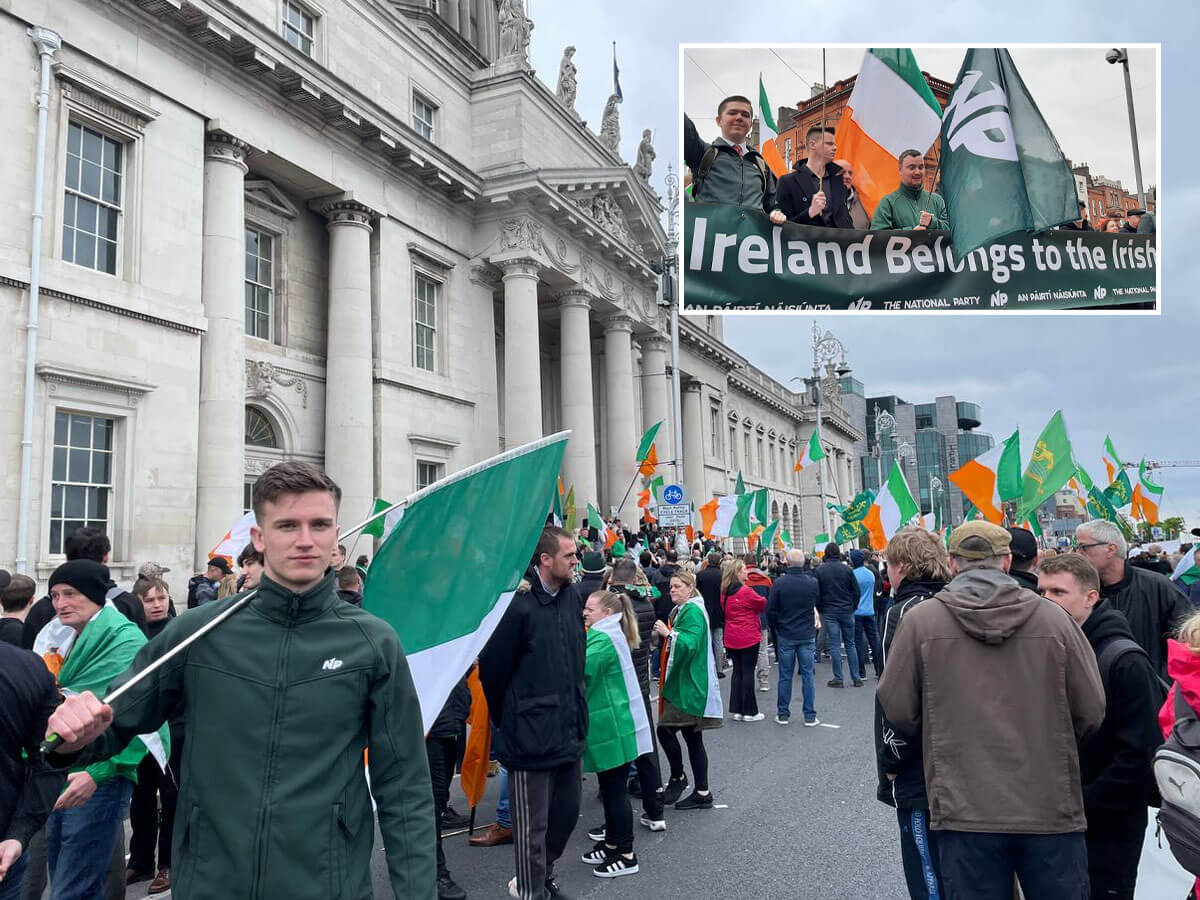 Massive Protest In Dublin By Irish Citizens Against Mass Immigration