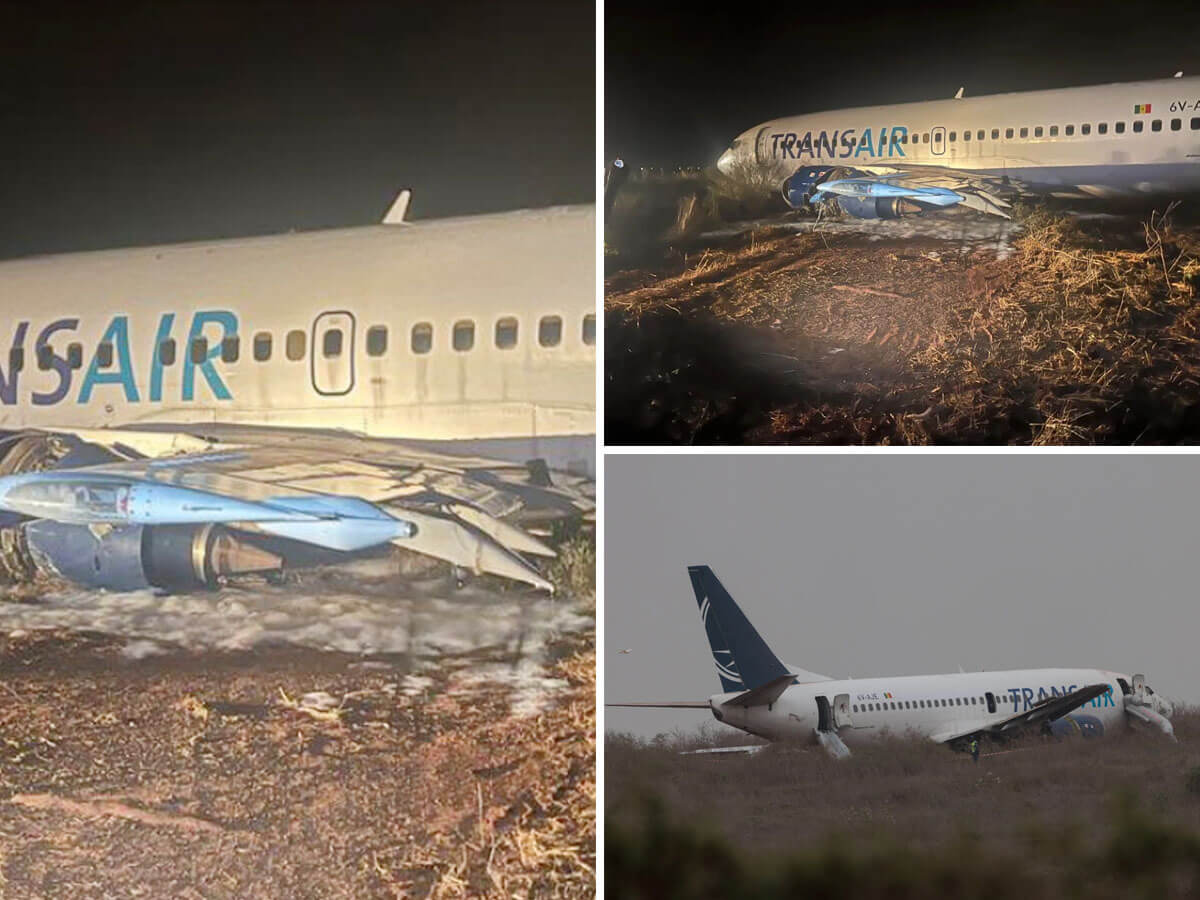 A Boeing 737 Skids Off Runway And Crashes In Senegal